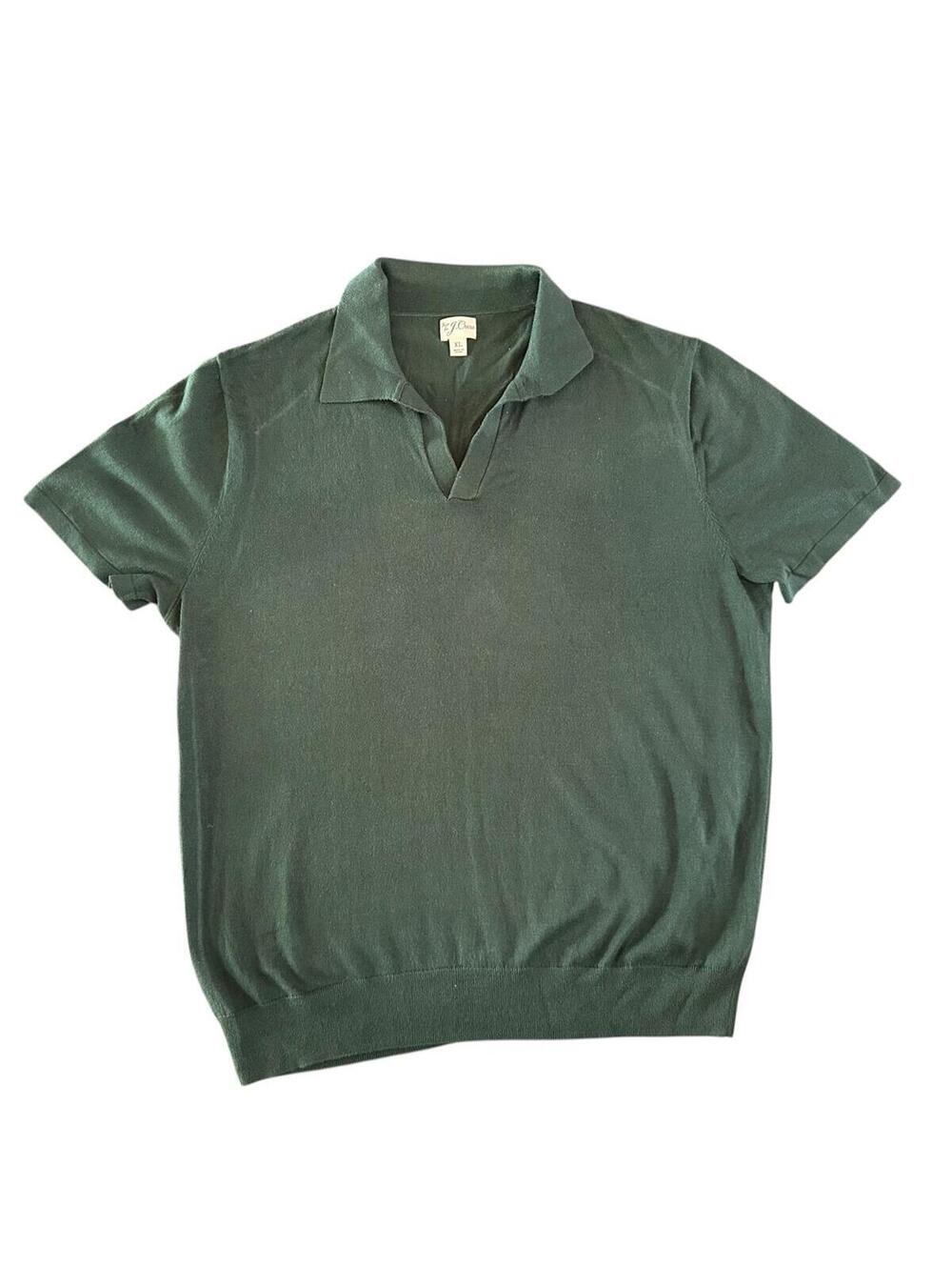 J.Crew Forest Green Knit Polo Top